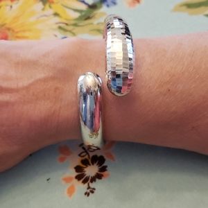 Sterling Silver Hinged Cuff
